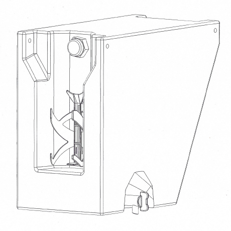 UB25 angled water tank line drawing